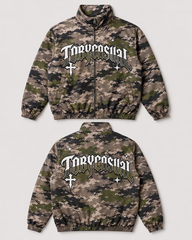 camouflage zip-up jacket (BRAND)